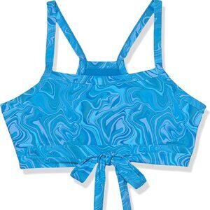 Size XS EleVen by Venus Williams Wrapped Sports Bra Women's, Arctic Blue Marble